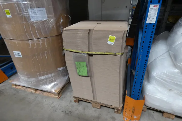 Konvolut Stanzeinlage 24-fach E-Welle 360x360x15 Umfang: Palette mit Inhalt